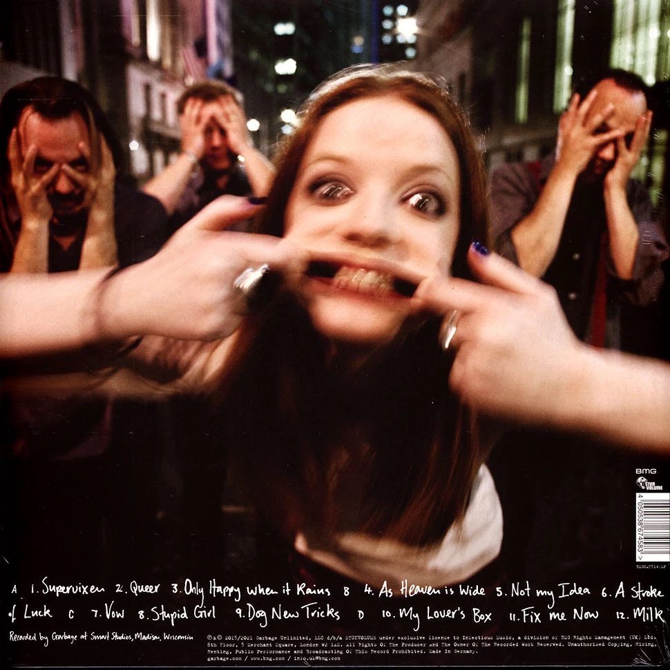 FrankMalfitano's tweet photo. CLASSIC LP OF THE DAY: Happy 57th 🎂 to talented, charismatic #Scottish #singersongwriter #ShirleyManson of #Alternative #TechnoRock band #Garbage here’s their popular &amp; acclaimed 1995 #debutalbum featuring hits ONLY HAPPY WHEN IT RAINS, QUEER, STUPID GIRL, VOW, MILK #1990s #Lp https://t.co/5wCTD05wIB