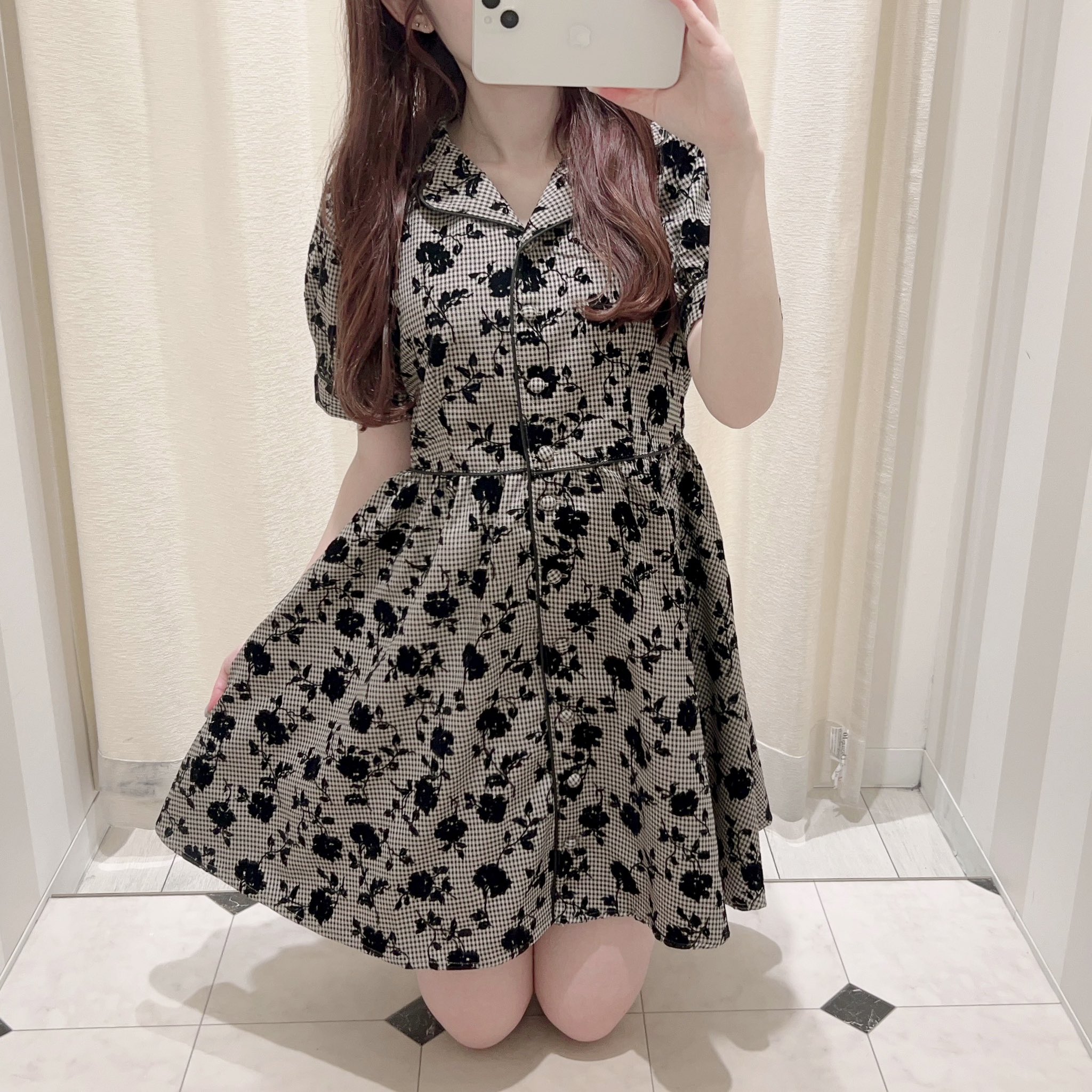evelyn パールチェックワンピース evelyn パールラインチェックOP｜Yahoo!フリマ（旧PayPayフリマ）