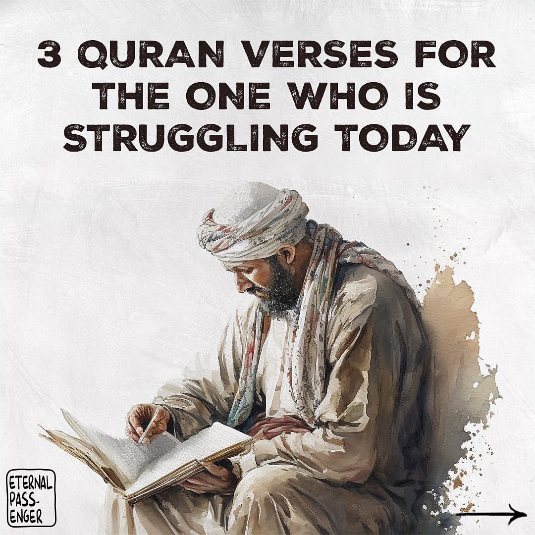 7signxx's tweet photo. Three Qur'an Verses For The one who is Struggling Today...

THREAD https://t.co/y9dYuq0EEm