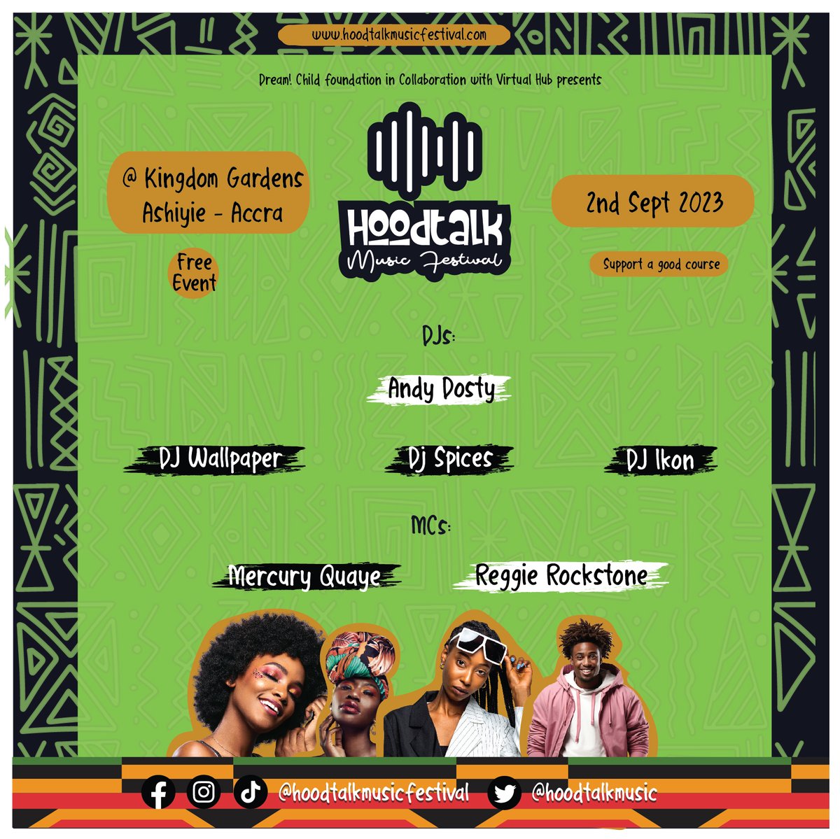 Catch your favorite DJ on 2nd September 2023 at the Kingdom Gardens, Ashiyie - Regimanuel Katamanso Estate off Adenta - Dodowa Highway, 2km to the venue. Free entry
Contact 0268460775, 0244619970,0249467385 for enquires. Go to the website to grab your spot  #dreamchildfoundation