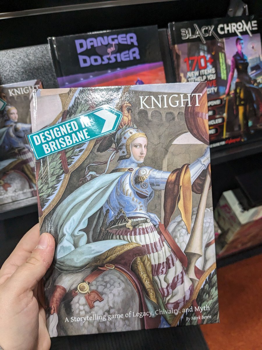 So excited that my local FLG is giving Knight space on the shelf. Knight from <a href="/MarkBeren1/">Mark@Armouredgaming</a> is super fun and I'm really looking forward to reviewing it soon.
