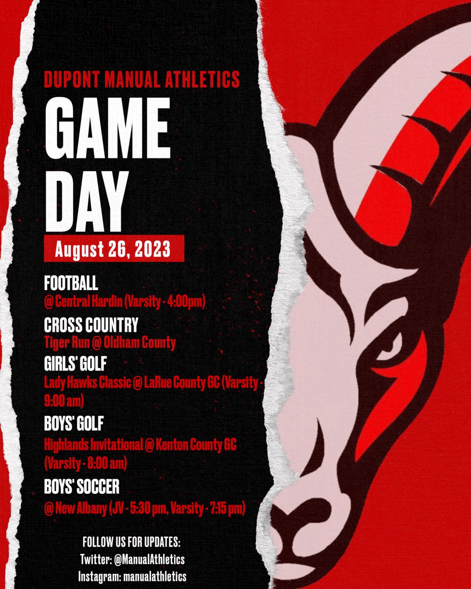 ManualAthletics's tweet image. Saturday, August 26