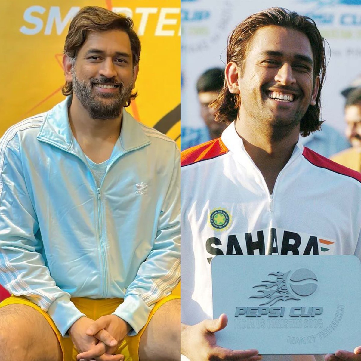 Looks like, Mahi is growing back the Long hair, If it happens we might see  the Vintage Dhoni Look again !! 🔥😇 #MSDhoni | #WhistlePodu | #Dhoni, image size:1200x1200