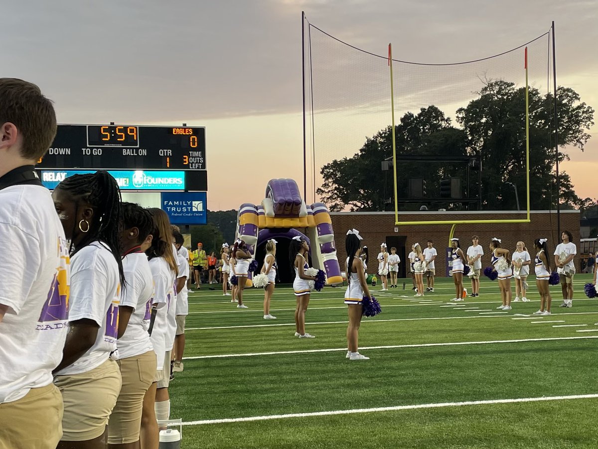 NHSBands's tweet photo. Friday Night Lights with the Purple Regiment. https://t.co/0FIryHbJ8r