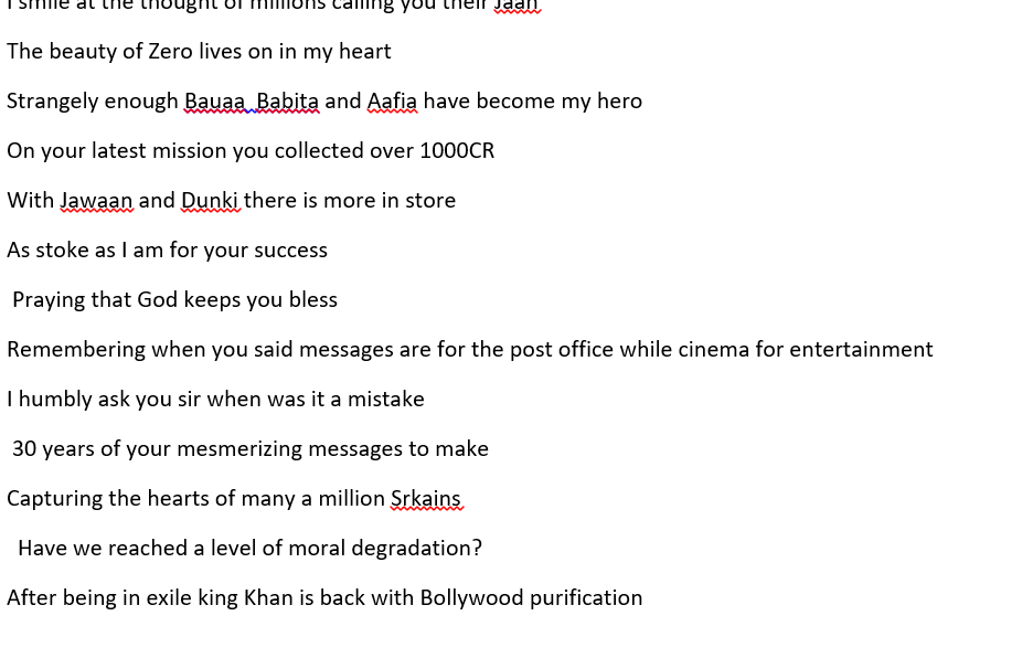 TP_Katsrk's tweet photo. @iamsrk @Sumitaroraa Ok King khan I will write a poem about the motion picture but one cant rush artwork just like the poem I wrote about u below after #Pathaan 
 #Jawan #askSRK https://t.co/UW07ncnk28