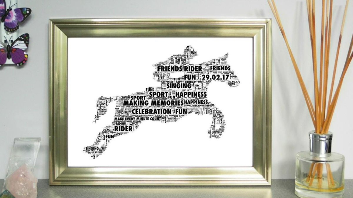 Horse And Rider. Stunning Personalised Print made with YOUR words go.shr.lc/2TznQIk NOTHS #QueenOf #FlockBN