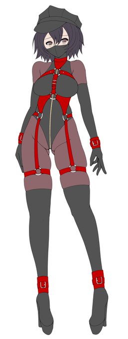 オリキャラのボンデージちゃんの下描きです!
完成品絵は少し変わるかもしれません 