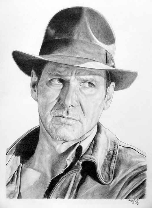 pascalmax890526's tweet photo. Portrait de Harrison Ford,
Dans son rôle de "Indiana Jones..."
Dessin aux crayons graphite du 4h au 9b
Sur une feuille A3 Bristol
#indianajones #dessin #dessingraphite #graphiteart #realis #portrait #graphiteportrait #crayon #dessinart #dessindujour.
De @HerveLeFur . https://t.co/ZhfowAVDpW