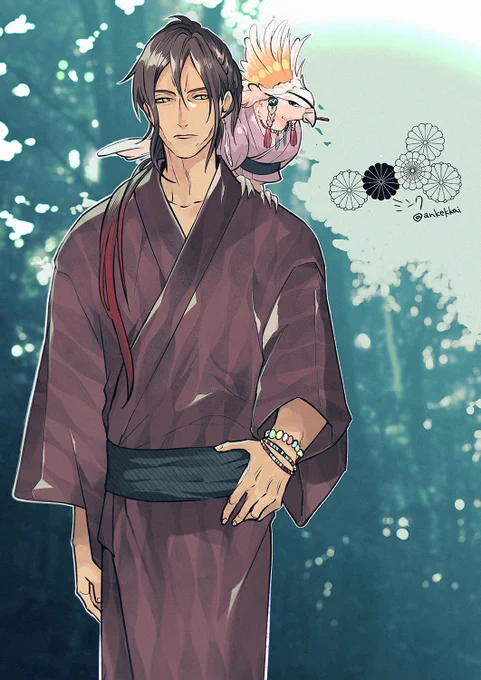 三人目ミンク作中ルラカンの着物姿は無かったんですがカットにあって可愛かったので描きました。他のSSでは割と大胆にいちゃいちゃしてたのにミン蒼は蒼葉ちゃんがミンクちゃの唇の端にちゅってしただけでめちゃくちゃ可愛くて純情だーー!!!ってなりましたずるい! 