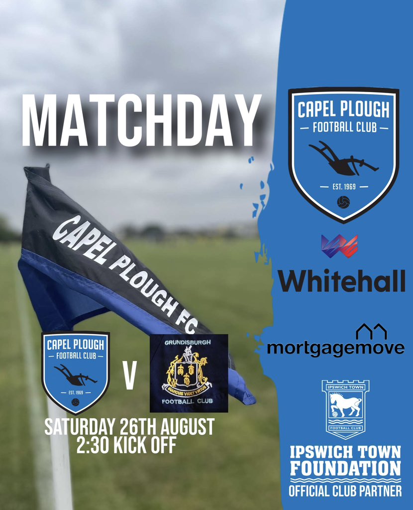 Capel Plough FC (@capel_plough) on Twitter photo ⚽️MATCHDAY
Our first team look to continue their strong form in our first home game of the <a href="/SILHQ/">SIL - Suffolk & Ipswich League</a> season
🆚<a href="/FcGrundisburgh/">@Grundisburgh_fc</a>
🏟️ Capel Playing Field
📍 IP9 2JS
⏰ 2:30
🏆 Macron Suffolk & Ipswich League
#UpThePlough ⚽️MATCHDAY
Our first team look to continue their strong form in our first home game of the <a href="/SILHQ/">SIL - Suffolk & Ipswich League</a> season
🆚<a href="/FcGrundisburgh/">@Grundisburgh_fc</a>
🏟️ Capel Playing Field
📍 IP9 2JS
⏰ 2:30
🏆 Macron Suffolk & Ipswich League
#UpThePlough
