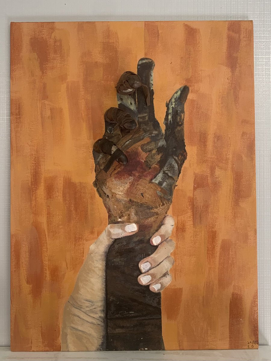 h41fd34d_'s tweet photo. Most recent art project for school 

#acrylicpainting #canvas #sculpture #polymerclay #hiddenhistories #schoolprojcet https://t.co/acckwLhiIR