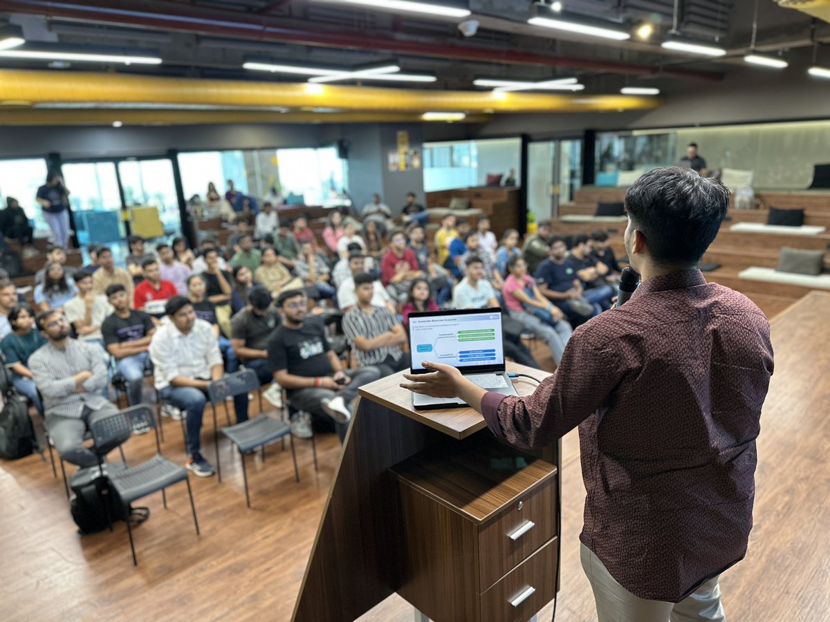 hackthisfall's tweet image. Next up we have @_venmus_ from @5ireChain sharing insights on 5ire and Smart Contract Deployment 👾 

#HTFChandigarh #HackThisFall #HTFMeetups ✨