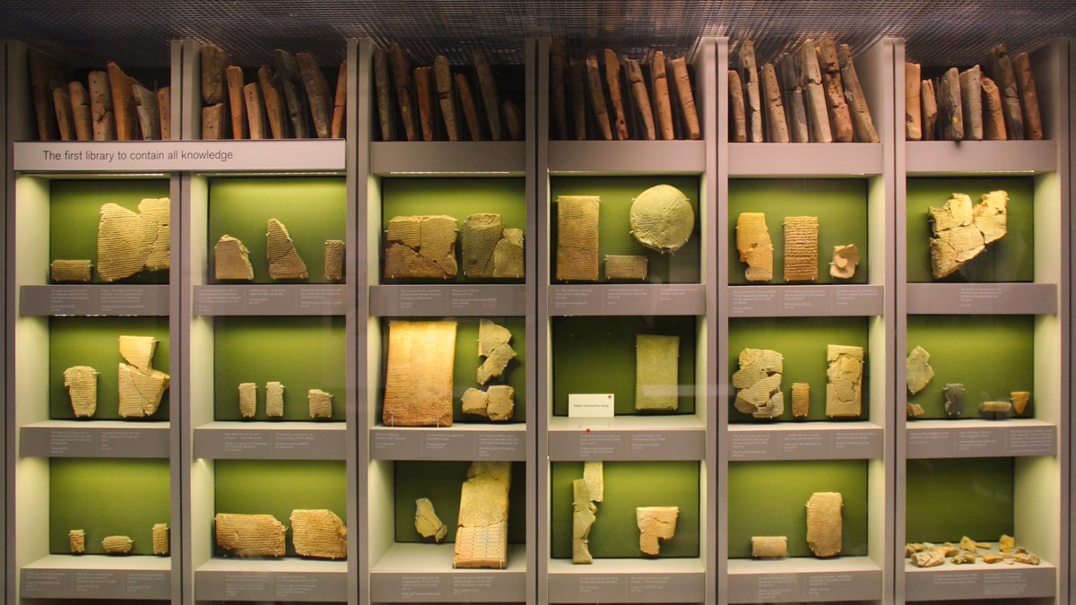 FactsIntrigueZn's tweet photo. The Library of Ashurbanipal is the oldest known library in the world. It was founded by the Neo-Assyrian king Ashurbanipal (668-627 BC) in his capital city of Nineveh, Iraq. The library contained over 30,000 clay tablets inscribed with cuneiform, a writing system used in Mesopotamia. The tablets covered a wide range of topics, including literature, history, religion, science, and mathematics.

The library was discovered in the 19th century by a team of archaeologists led by Austen Henry Layard. The tablets were taken to the British Museum in London, where they are still housed today. The library is a valuable source of information about the ancient Near East, and it has helped scholars to better understand the history and culture of this region.

The Library of Ashurbanipal is a testament to the intellectual and cultural achievements of the ancient Near East. It is a valuable resource for scholars and a reminder of the importance of preserving our cultural heritage.

#Library | #Ashurbanipal | #Iraq | #History | #Books