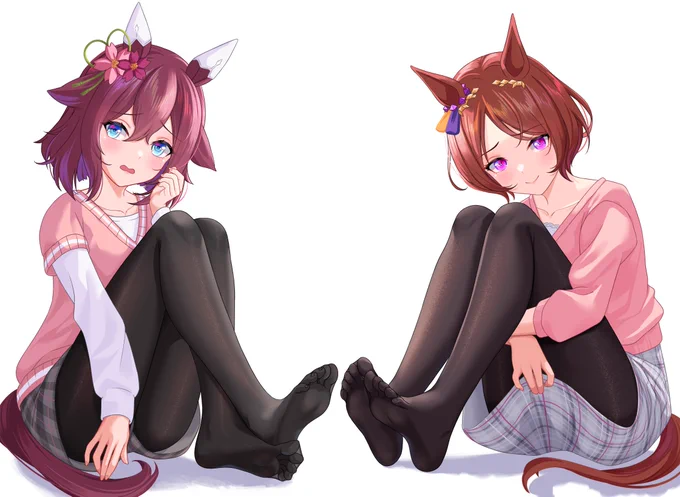 姉妹みたい… #ウマ娘 #サクラチヨノオー #サクラローレル
