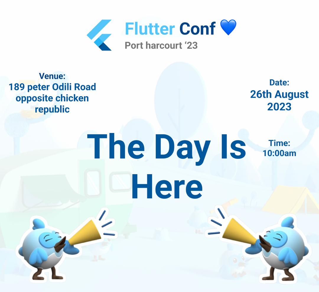 Omokaro_Osayi's tweet image. 🚀 The Day Is Here: Let's Tech It Up!🌟
Hey there, tech enthusiasts! The wait is over – it's finally the D-Day of Flutter Conf! 🎉🚀
#flutterconf
#flutterconf23
#flutter
#fluterPH
#flutterdev