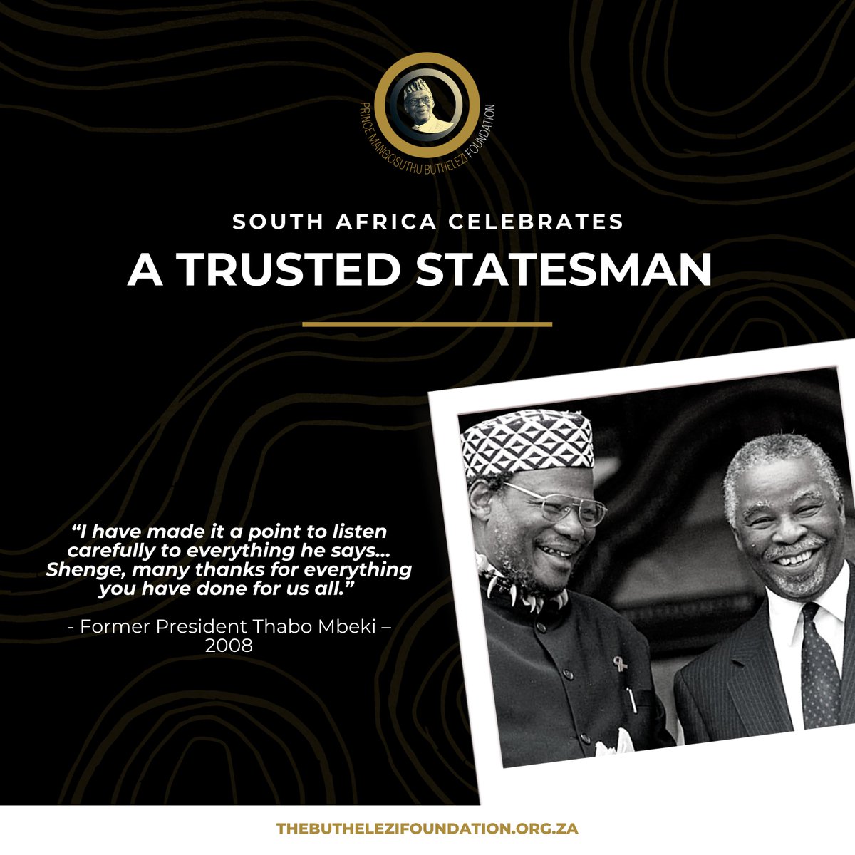 In 1994, His Excellency, Prince Mangosuthu Buthelezi, was the first Minister to be appointed Acting President of a democratic South Africa by President Mandela.

Over the next ten years, Prince Buthelezi acted as President 22 times. 

#Buthelezi95 #ATrustedStatesman