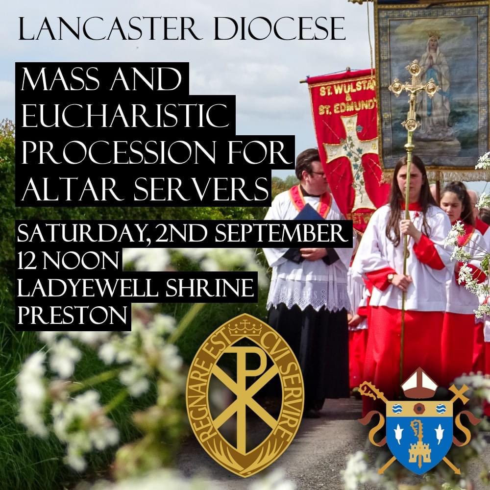 GuildStStephen's tweet image. Next Saturday, the @LancasterDioces hosts its annual Mass and outdoor Eucharistic procession for Altar Servers at the Ladyewell Marian Shrine, in the countryside just outside Preston, Lancashire followed by a BBQ. All are welcome to attend, Bishop Paul Swarbrick is the celebrant.