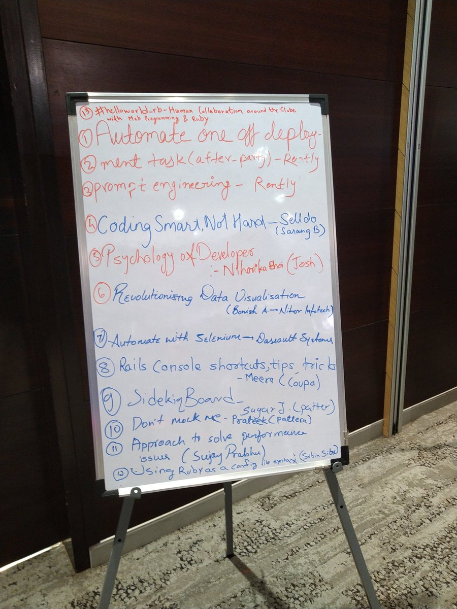 SubinSiby's tweet image. Was just 5 minutes late to get to the flash/lightning talks board. Probably wouldn&apos;t get to my talk because of time problems 😬

#RubyConfIndia2023 #RCI