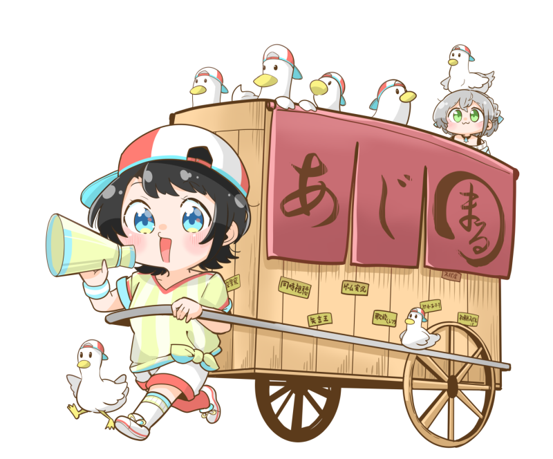 大空スバル ,白銀ノエル 「透過あじまる屋さん 」|矢尾いっちょのイラスト