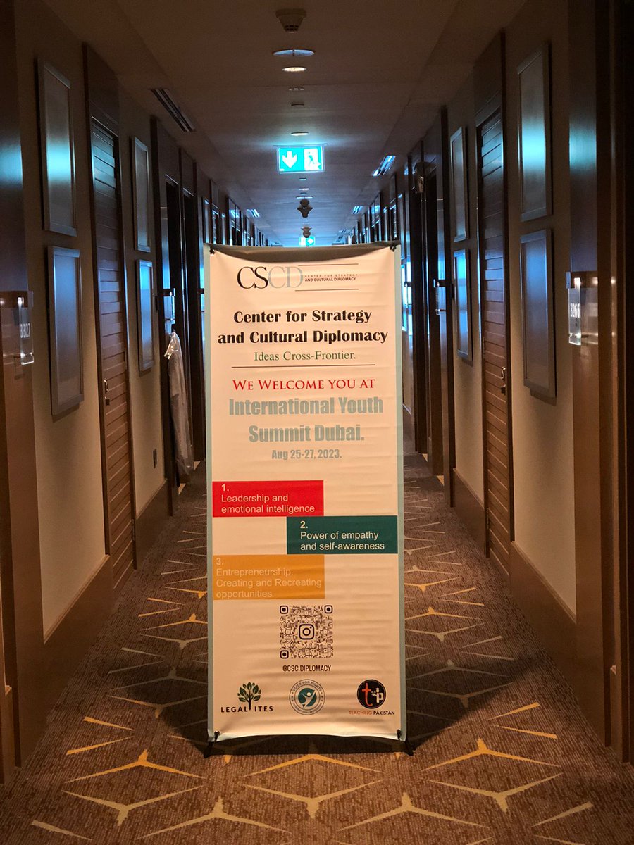 CscDiplomacy's tweet image. The wait if over...
Welcoming you at "International Youth Summit Dubai"
#CSCD #Dubai #Leaders #Youth