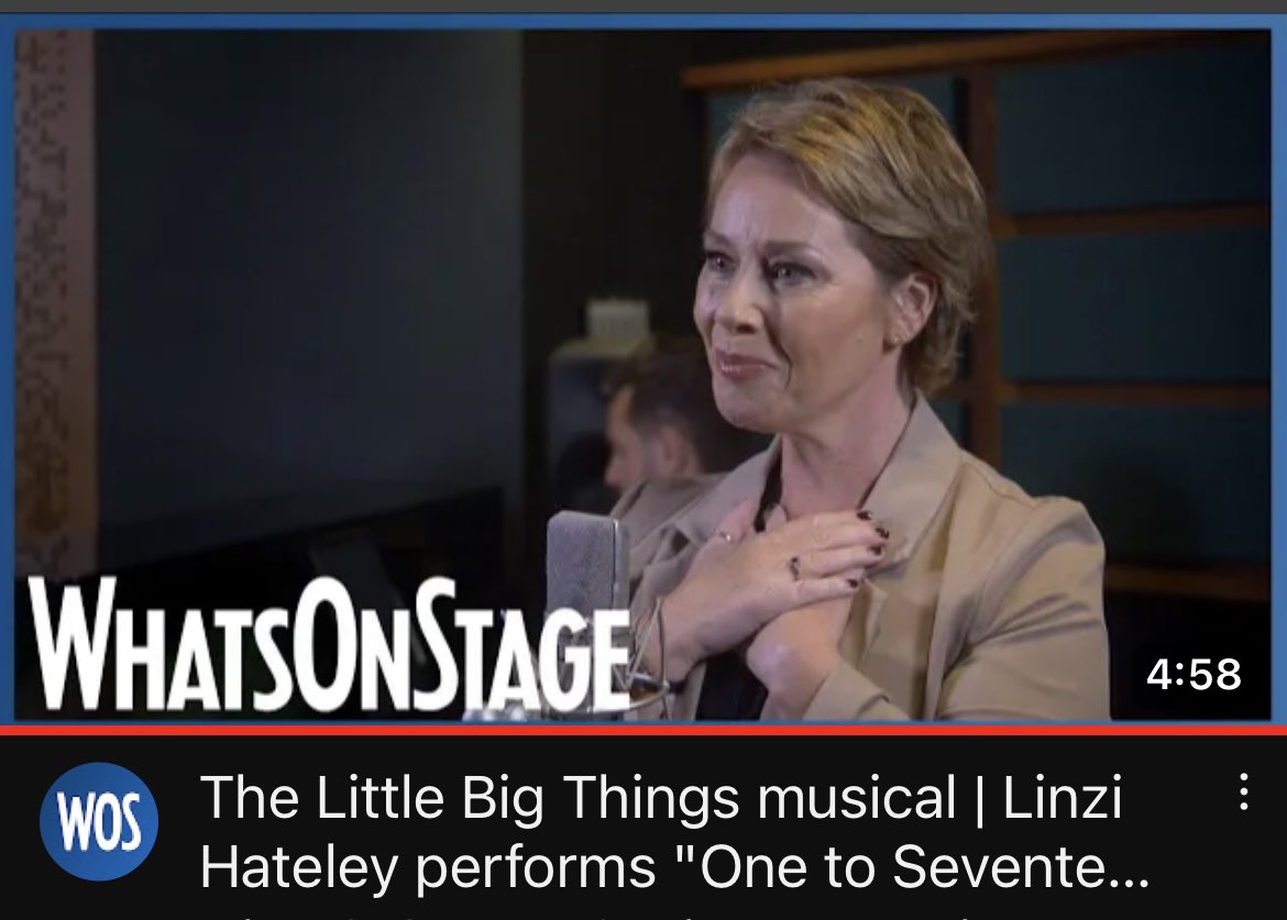 If you haven’t had a chance to go and check out @LinziHateley singing one to seventeen from <a href="/TLBTmusical/">The Little Big Things: A New Musical</a> you must go give it a watch! 

Absolutely phenomenal song and sung so perfectly! 

❤️Just beautiful ❤️

youtu.be/aosfoCM9GxU?so…

#TLBTmusical #linzihateley #onetoseventeen
