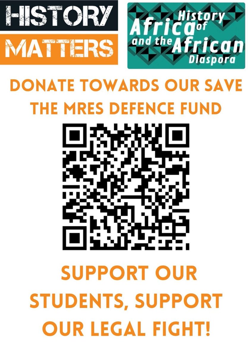 Please Donate towards Our Save the MRes Defence Fund: gofundme.com/f/save-the-mre… @yhp_uk @hakimadi1 @amelimetre @aristaajidele @MarleneWorrell @MKentake @periuspb