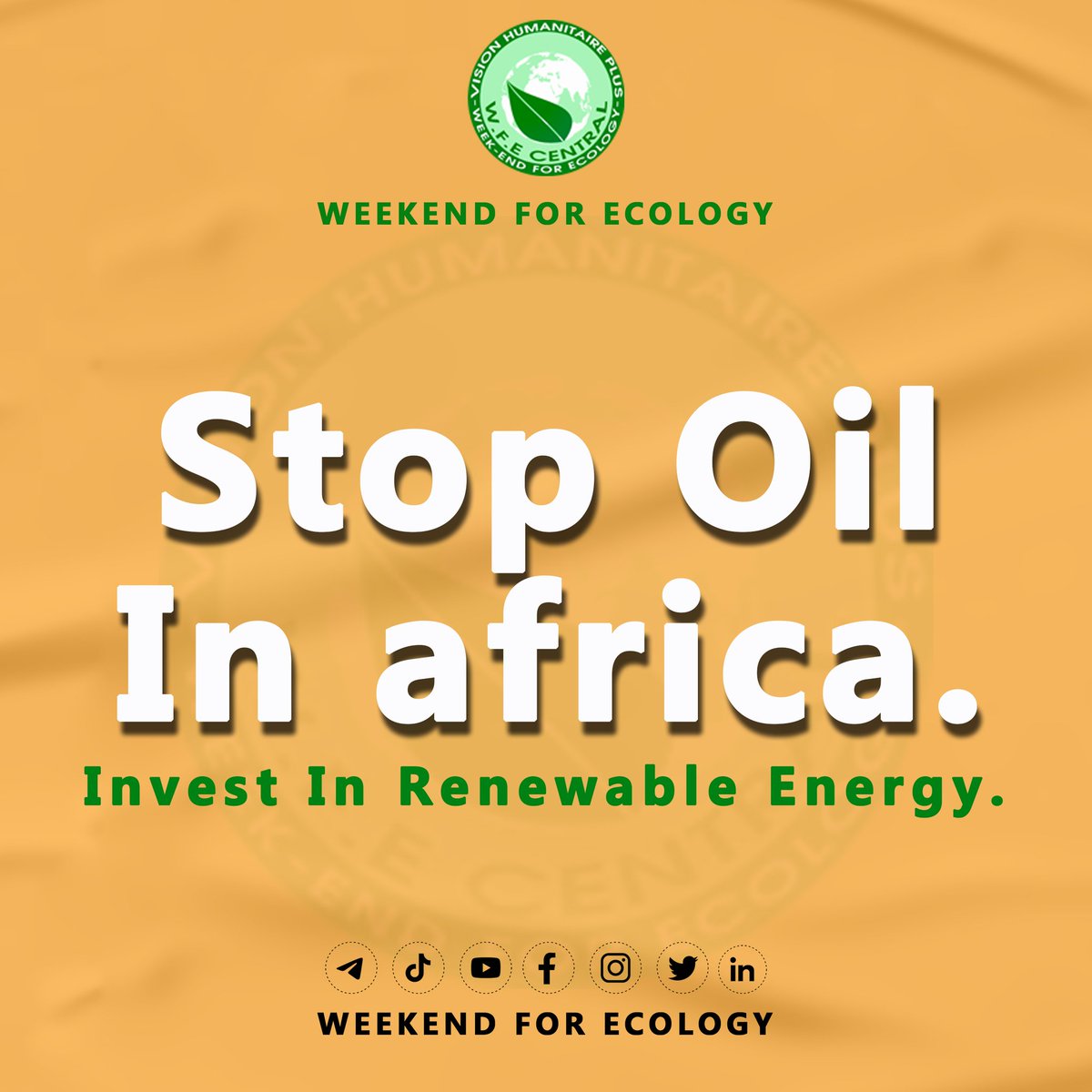 Say no to all new fossil fuel projects in Africa! Africa must lead the renewable energy revolution. #WeekendForEcology
 #ActInTime #StopEACOP #EndFossilFuelFinance