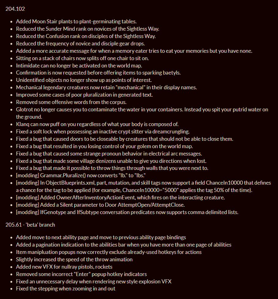 cavesofqud's tweet photo. Feature Friday!

Added a more accurate message for when a memory eater tries to eat your memories but you have none.

https://t.co/6Lnog3w66J https://t.co/NiiHUoEOlJ