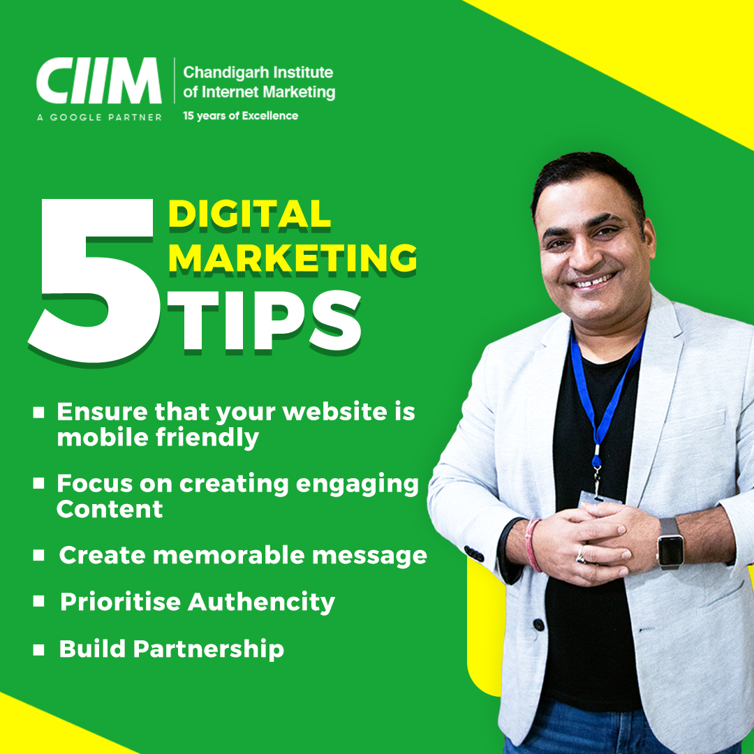 Keep these 5 simple tips in mind and you'll soon be recognized as a good digital marketer.

#digitalmarketing #socialmediamarketing #socialmedia #business #seo #branding #onlinemarketing
