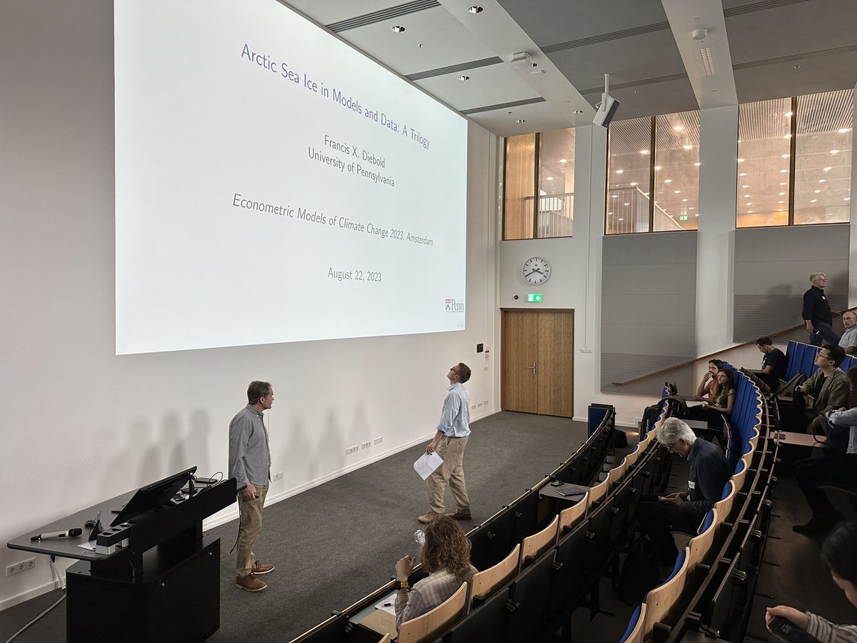 Great to see friends and many new students and researchers at the 7th Conference on Econometric Modelling of Climate Change <a href="/VUamsterdam/">Vrije Universiteit Amsterdam (inactief)</a> - a fantastic mix of impacts, climate data, and policy evaluation! #EconTwitter looking forward to the 8th conference in Cambridge in 2024!
