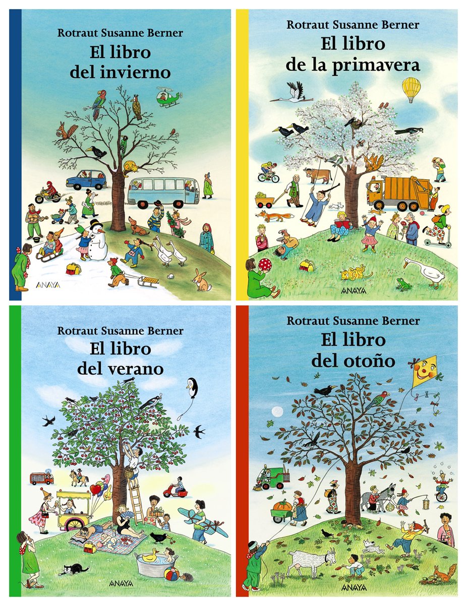 Yordibiblioteca's tweet photo. 🎂 Hoy cumple la escritora e ilustradora alemana Rotraut Susanne Berner.
Se pueden leer (sin texto) uno tras otro, o los 4 a la vez y ver cómo cambian los escenarios y qué les ocurren a los personajes.
#SDLIJ
📝Más en el blog https://t.co/GaLnzbkcaI https://t.co/MgWv275lAz