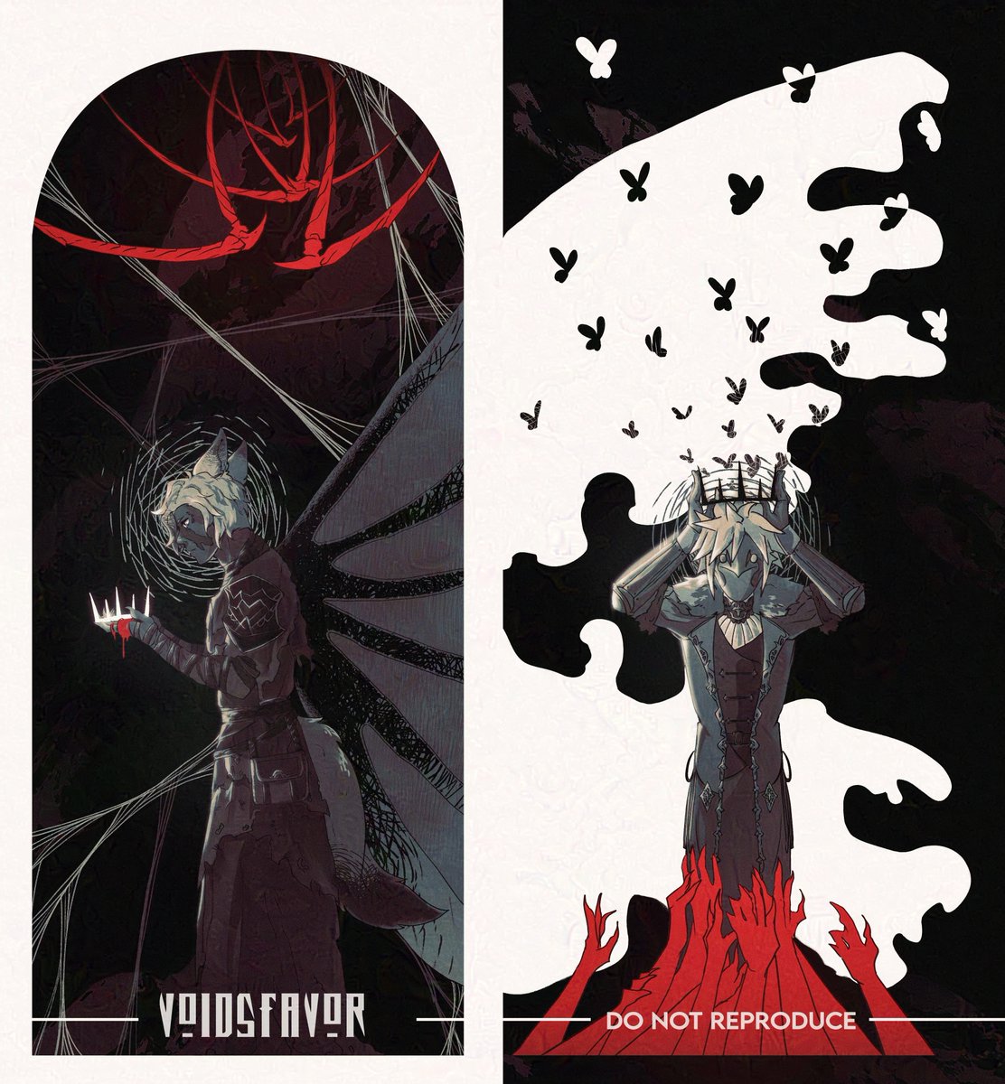 voidsfavor's tweet photo. Power is tricky. Ego is blind. [Artwork of ffxiv's characters !]  #FFXIVART https://t.co/ekRzIhOU2T