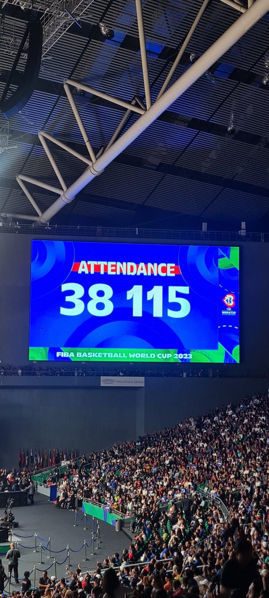 Það var ansi skemmtileg að fá að vera einn af þessum 38115 sem settu áhorfendamet á HM í gær á leik Filippseyja-Dómínska lýðveldisins. HM er byrjað og sýnt á RÚV <a href="/ruvithrottir/">RÚV Íþróttir</a> næstu daga enn úrslitaleikurinn verður 10. september. #korfubolti
