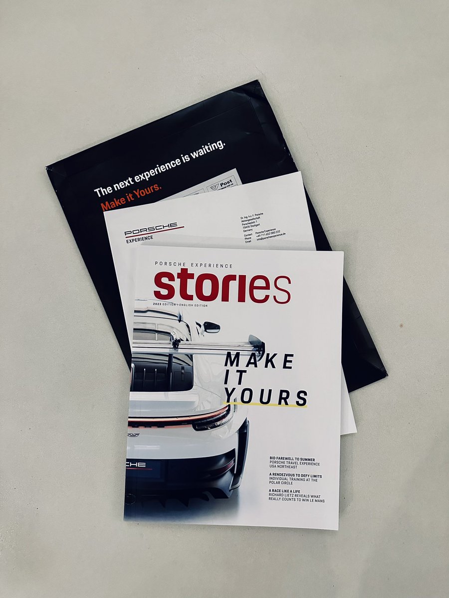 911blackyellow's tweet photo. The Porsche Experience stories 
2023 edition

#porsche #everyday #stories #magazine https://t.co/sqcCuxN2gg