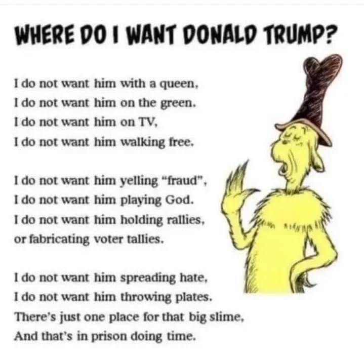 sadie19761976's tweet photo. Where do I want Donald Trump #Trump #Trump2024TheOnlyChoice #TRUMP2024ToSaveAmerica #TrumpMugShot #TrumpWeight #TrumpForPrison #TRUMPFORPRISON2023 #TrumpForPrison2024 #MAGA_MUGSHOT #MagaMugshot #MAGAMorons #LockHimUpAlready #LockHimUp https://t.co/xRxrocDu5u