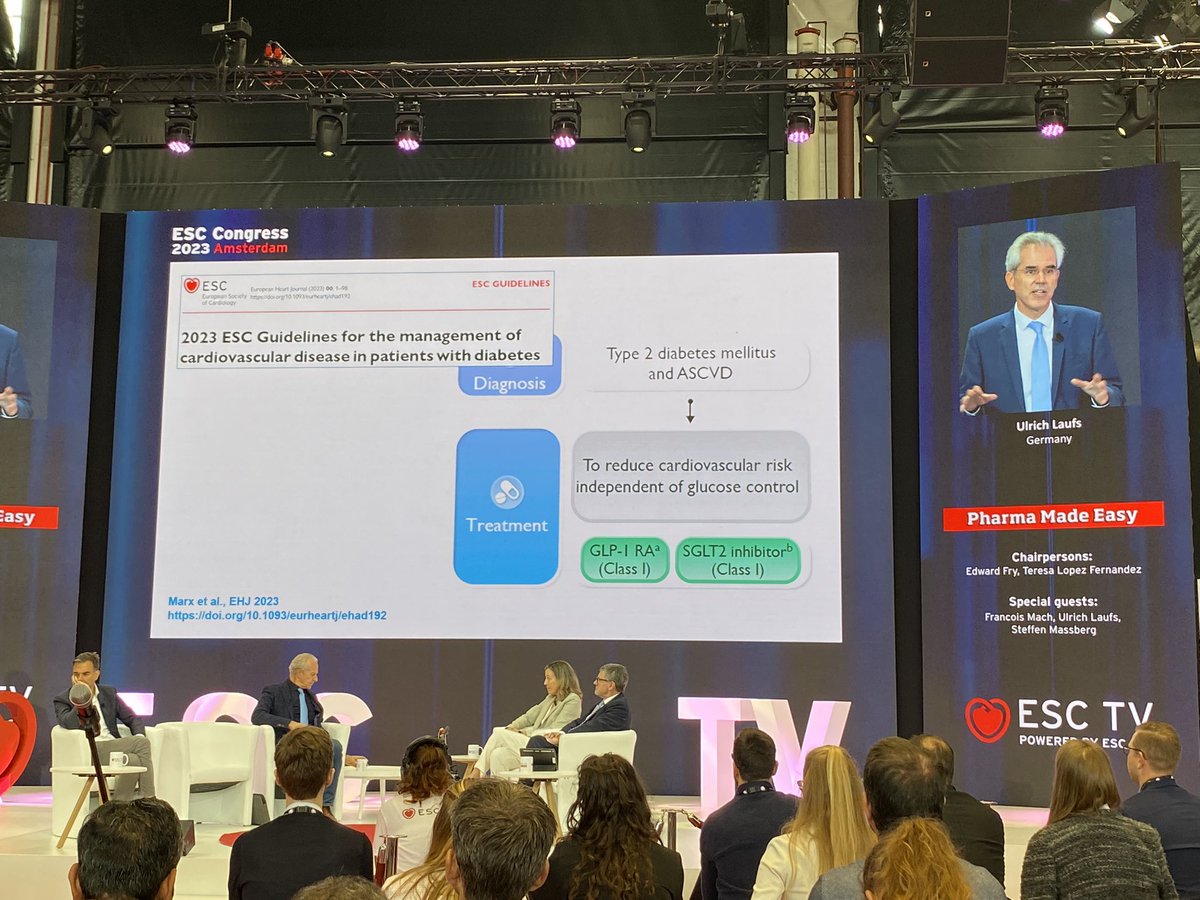 Only one take home message you need to take home from #ESCCongress 
🛑Don’t start tx of diabetes with metformin!
✅ start tx with GLPRA or SGLTi
2023 ESC Guidelines of tx of patients with CVD and DM