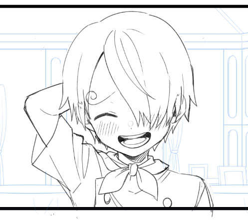 時間なさすぎるからネームすっ飛ばしてラフ始めたけどショタ描くと本当に健康になる…🍀 今日は🍳くんのページを終わらせたい 