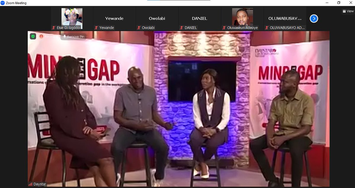 Drelsie15's tweet image. Live for Mind The Gap by @DaystarNG Professional Community 

#MindtheGap #DCDP #DaystarProfessionalCommunity #DaystarNG