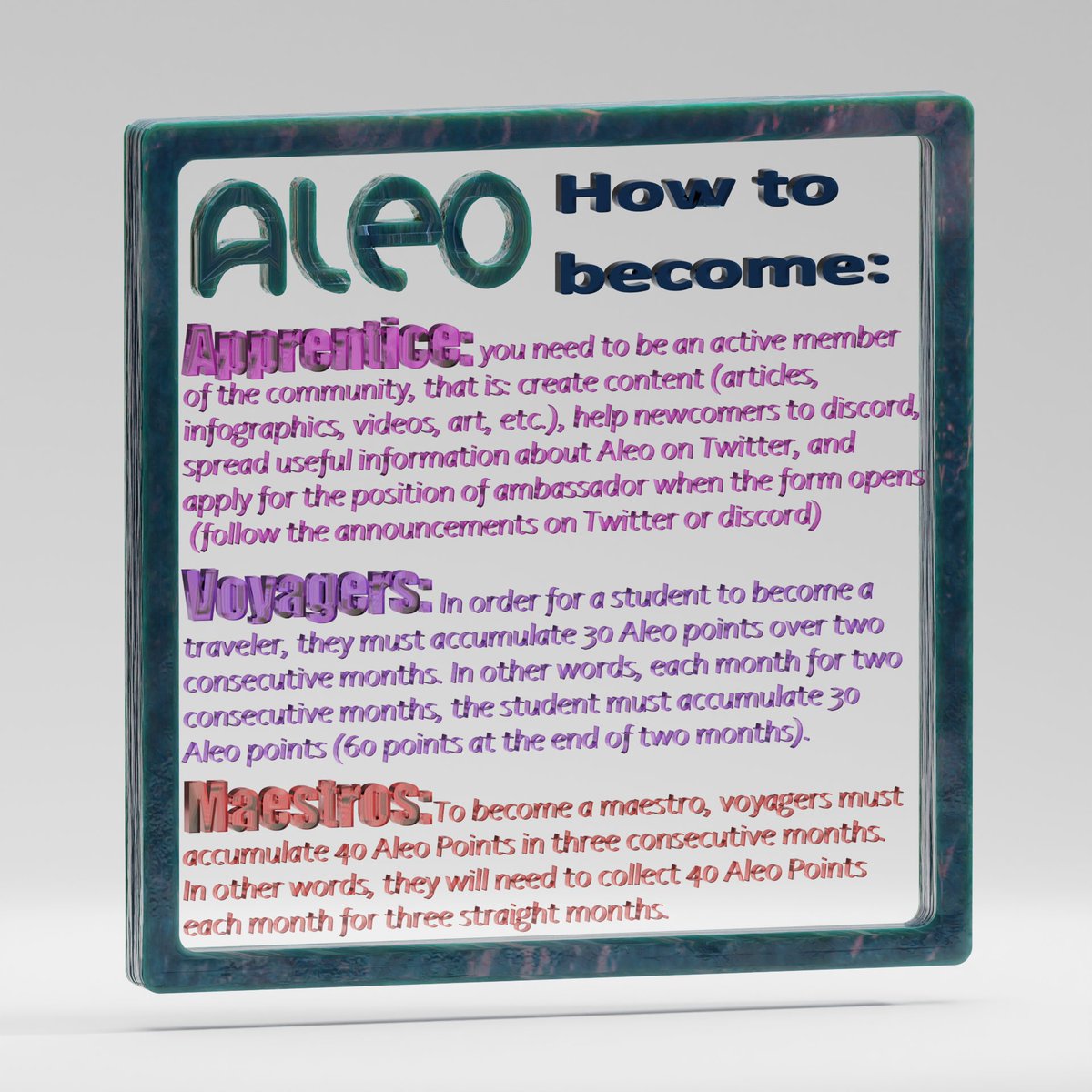 Wezer15's tweet photo. @AleoHQ  has 3 levels of ambassadors, and here's what it means:
#Aleohq #Aleo  #AleoCommunity https://t.co/81GVdYtOyC