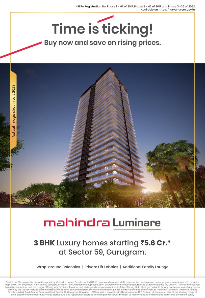 LtdVtst's tweet photo. #mahindra #Luminare #gurgaonproperties #gurgaon https://t.co/HY59IxmeWl