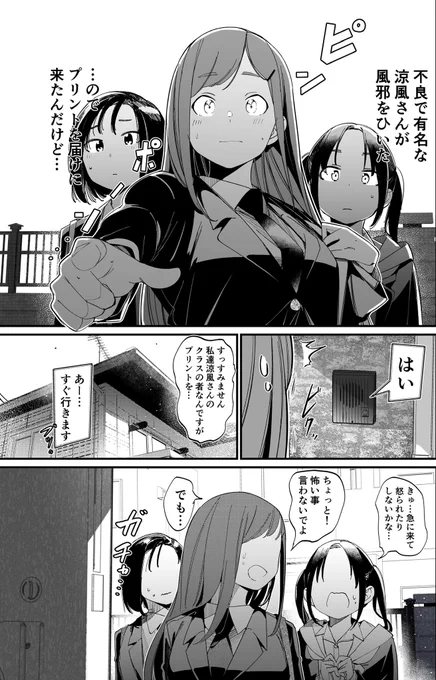 不良娘の家にお見舞いに行ったら…1/2
