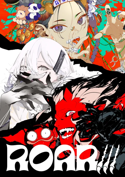 【 ROAR!!! 】 TERU × 米室 × 七癖みり 三人展  2023年 9 /2 (土)  ~  9 / 1 1 (月) ACG_labo :  東京都渋谷区神宮前4-25-7 2F  TERU() 七癖みり() Logo Design : かねこあみ()