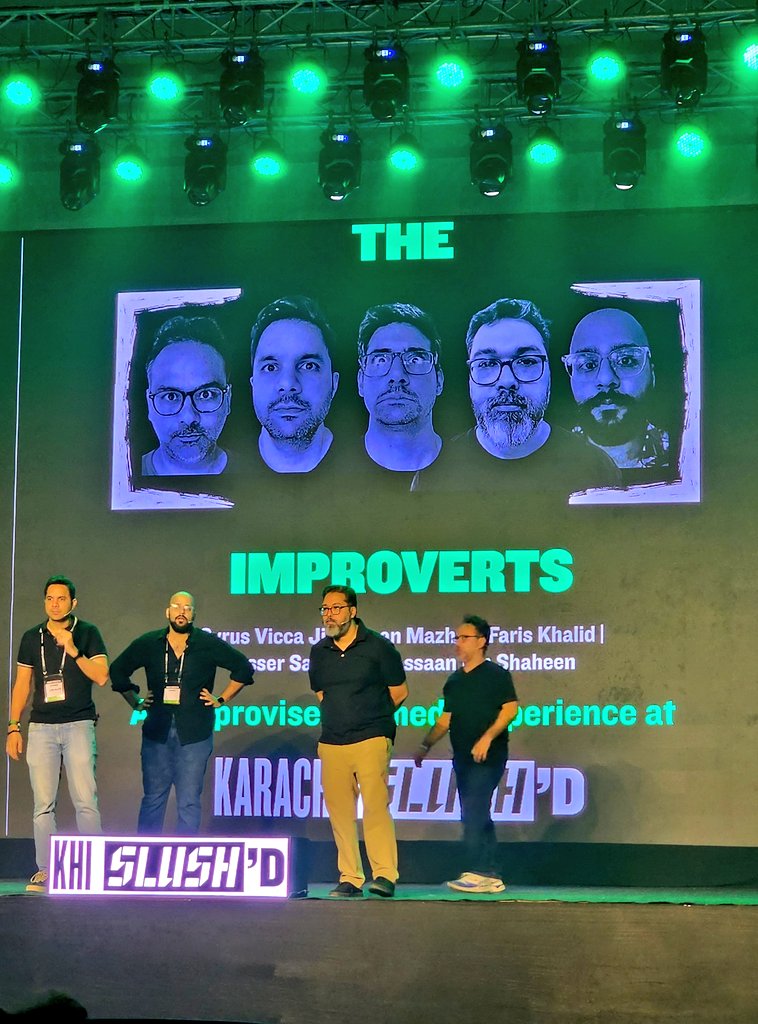 Foosa25's tweet photo. The improverts! A comedic break
#GetSlushd #KarachiSlushd #SocialChampXSlushd #KatalystLabsXSlushd #KatalystLabs @socialchampsays @LabsKatalyst @SlushHQ https://t.co/KEEuA9kDOi