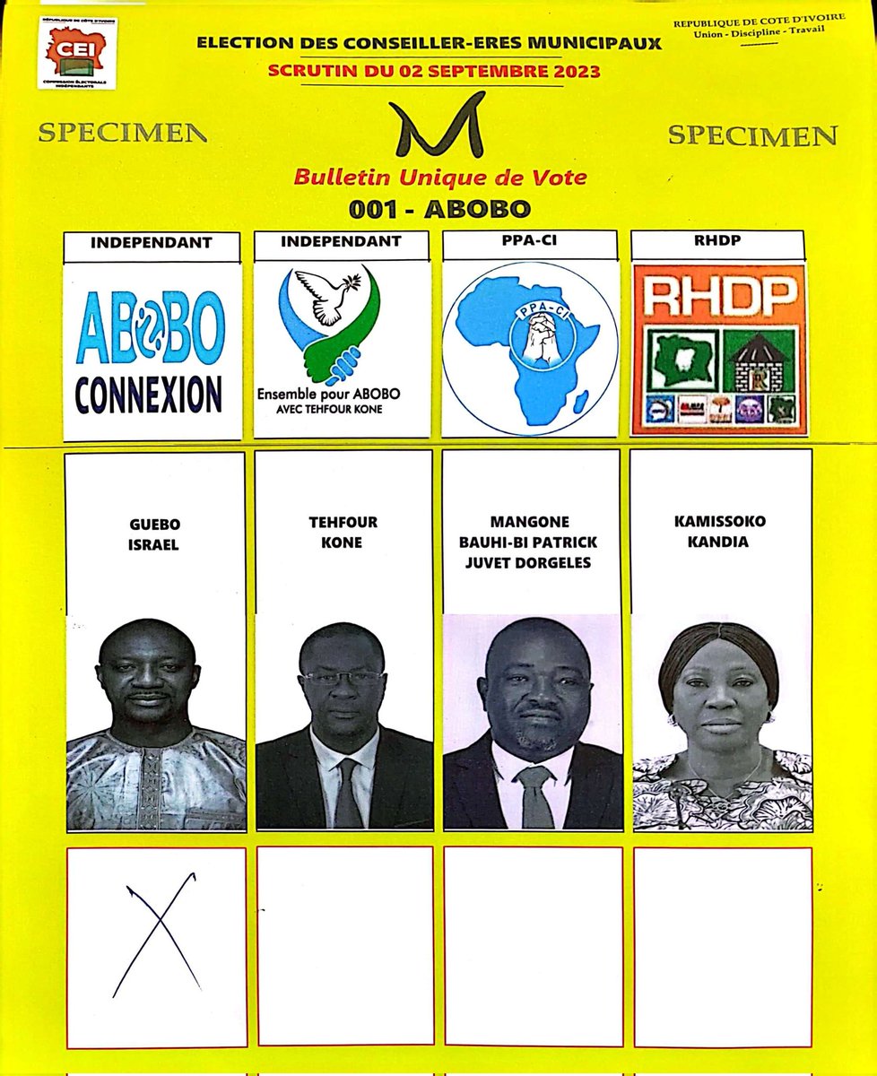 Une croix, un choix, une voix pour un #AboboEnMieux
#GagnerEnsemble #Abobo2023 #Municipales2023