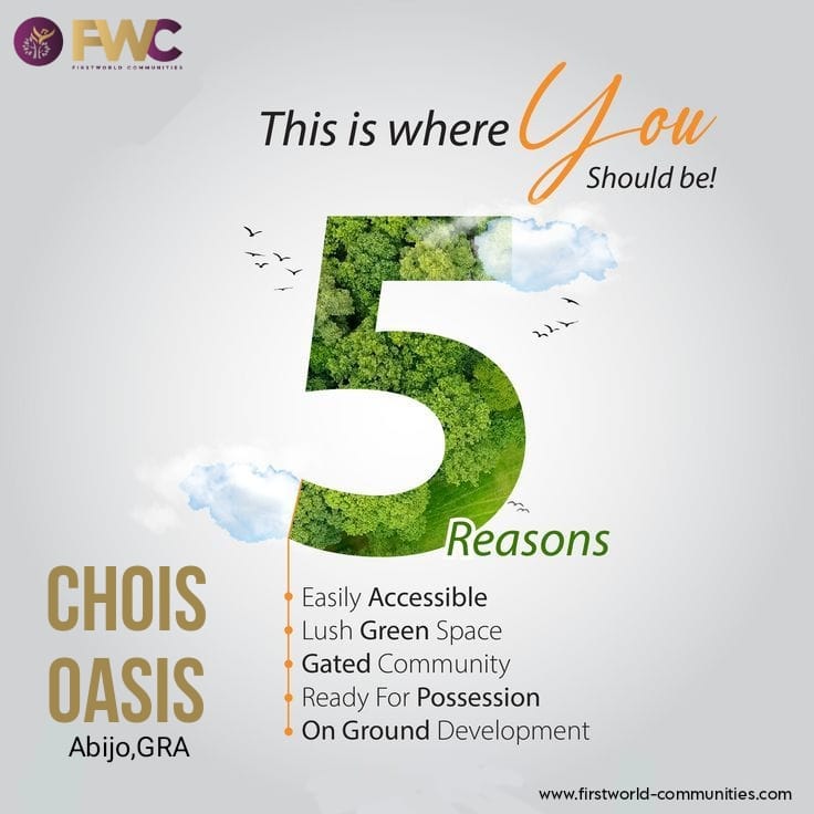 FWCommunities's tweet photo. DELUXE 3 BEDROOM APARTMENT! @ ABIJO GRA 
The right home just for your pocket size.  We've got a flexible payment plan for you.   Call :08033016275   #realestate #realtor #fwc #firstworldcommunities #choisoasis #choisgarden #property #forsale #investment #realtorlife #househunting https://t.co/dOfA6JM2ky
