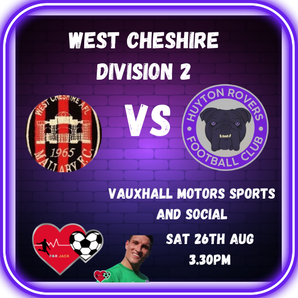 Today sees the last of our August fixtures.
We travel to Vauxhall to take on <a href="/TheMallaby/">TheMallabyFC</a> 

<a href="/WestCheshireLge/">Go2Day West Cheshire League</a> @TheJackRidingF1
