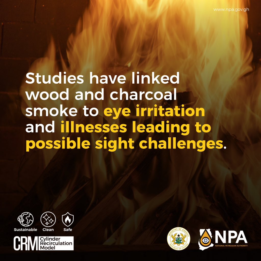 NPAGhana's tweet photo. Safeguard your sight by choosing a sustainable, clean and safe alternative.
#cylinderrecirculationmodule #CRM #respiratory #health #safety #NPA #MOE #cleanenergy #safenergy https://t.co/nxzFNFePPn