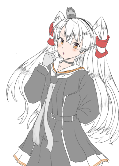 #作画カロリーの低い作品を上げようぜこないだ30分ドロ-で描いたあまつん。 