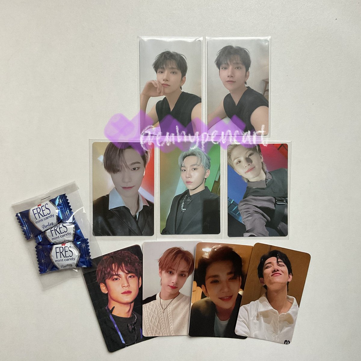 enhypencart's tweet photo. ˗ˏˋ꒰ 💌 ➵ from @jnkymshhcart ꒱ˎˊ˗
#boughtbysam

♡ joshua braso set, woozi, boo, &amp; dino attacca pcs
    ↳ another late feedback but tysm for letting me adopt these babies TT thank u rin for my bias line freebies AAAAAAA kilig saur much !!! 😭🫶 https://t.co/mi68rpXWr3