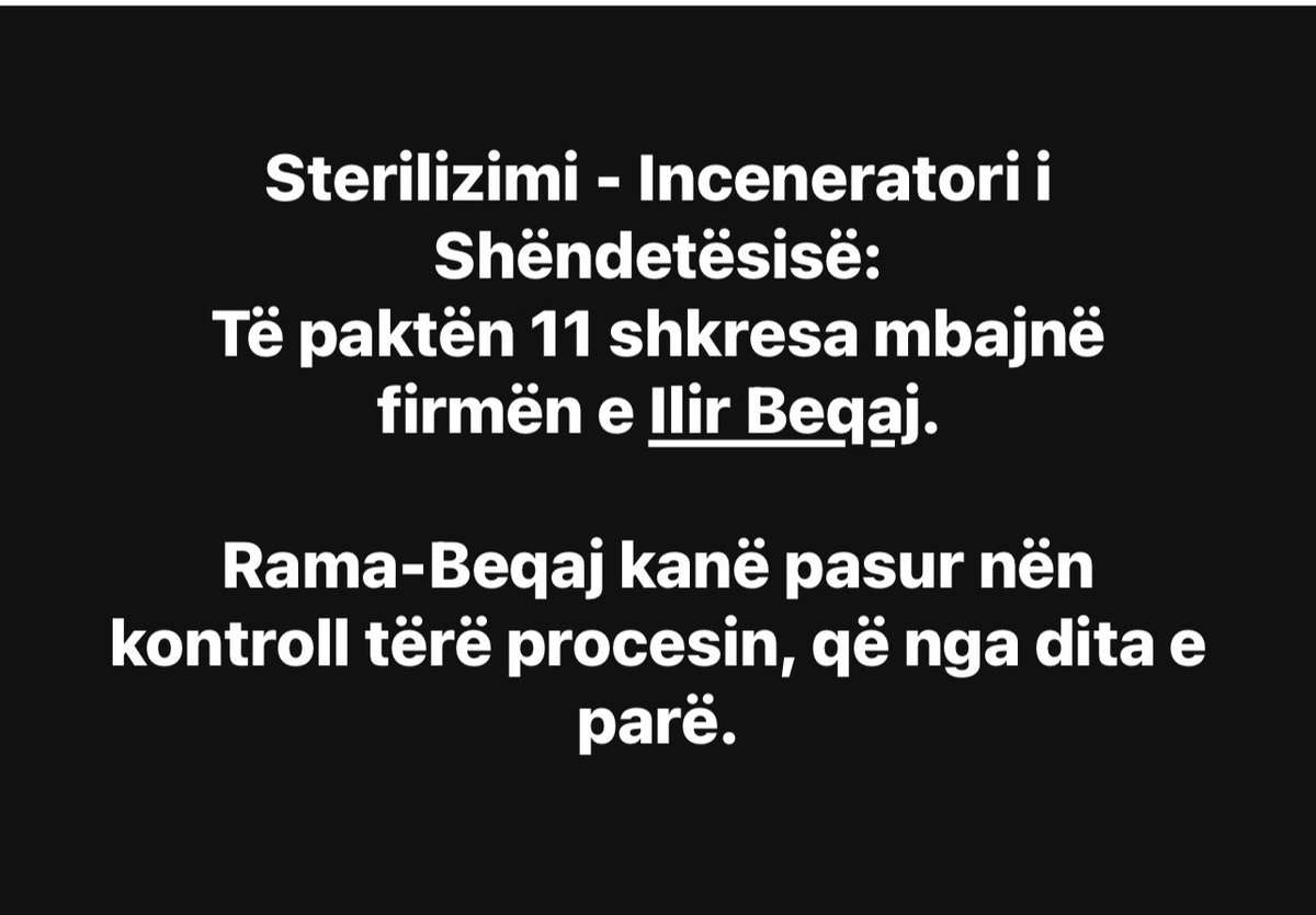 albana_vokshi's tweet photo. #SPAK të hetojë Rama - Beqaj!!
#koncesion #shëndetësi #sterilizim #spak #hetim #drejtësi https://t.co/MjZdLKJEpH